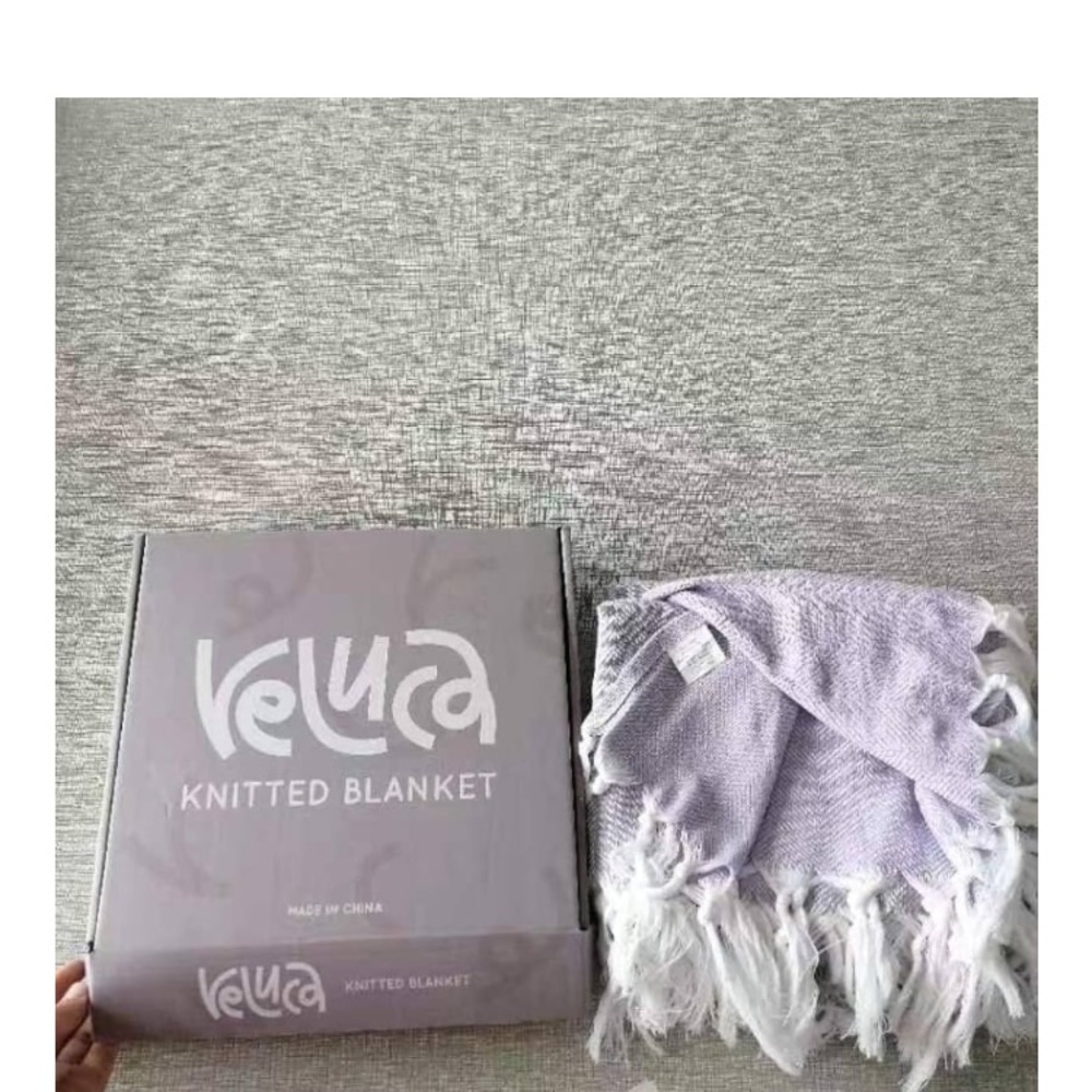 Lavender Knitted Blanket